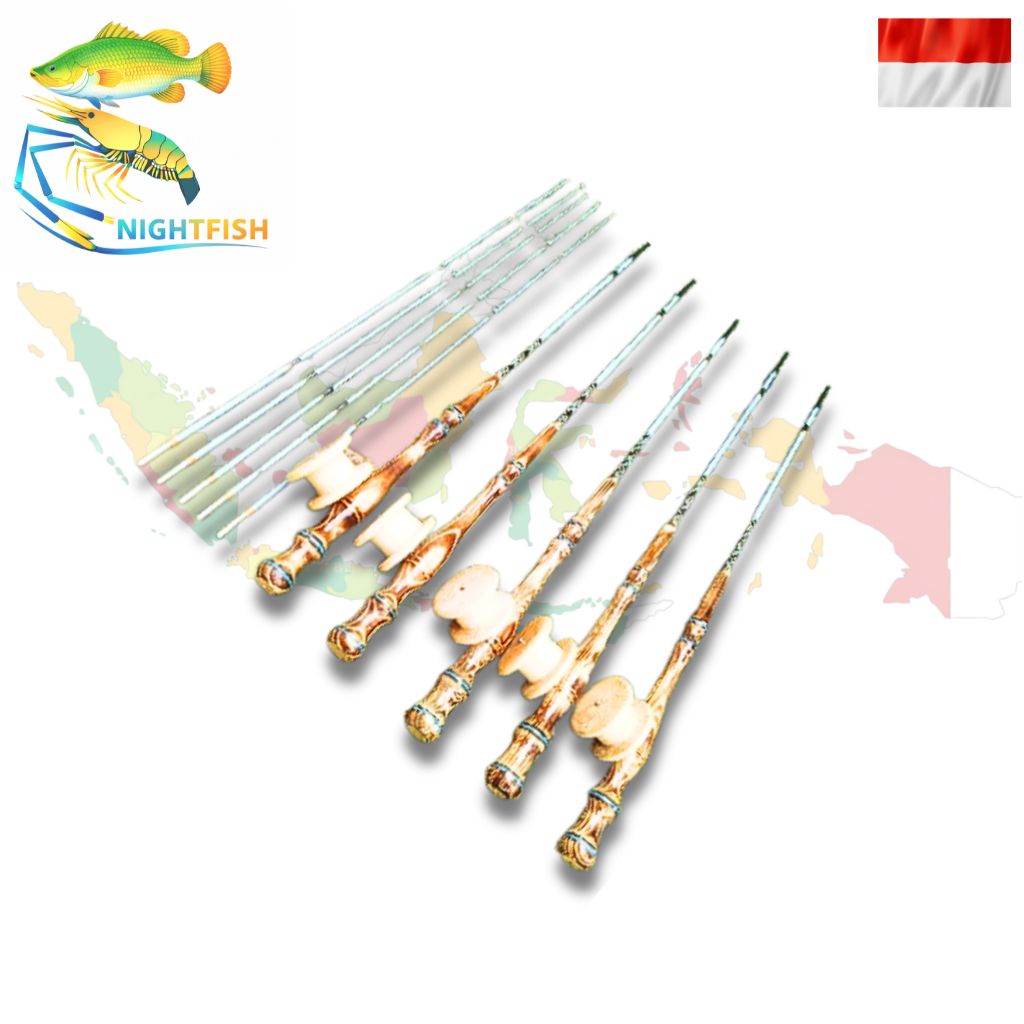 pancing udang model yoyo. stik fiber gagang jati belanda panjang 120 cm