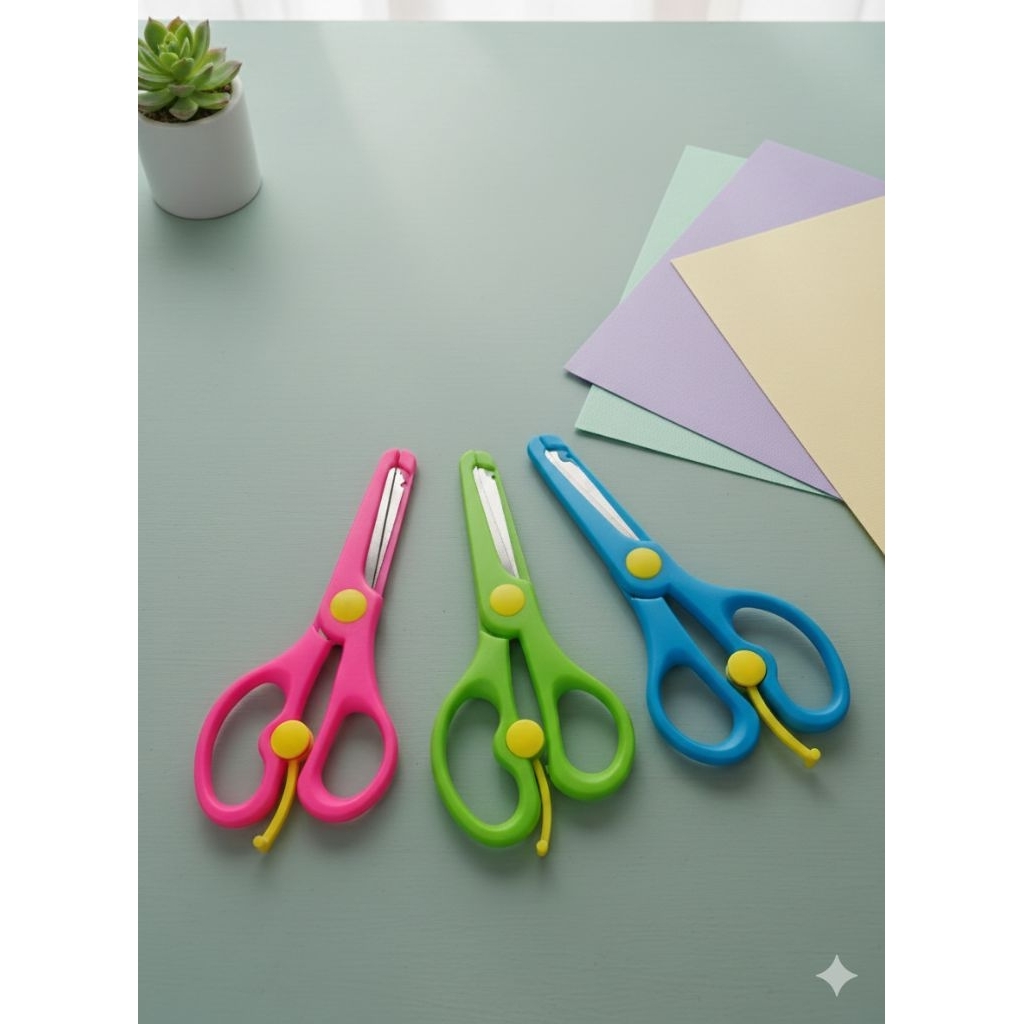 gunting anak / gunting kertas / gunting plastik / mainan / mainan anak / montesori