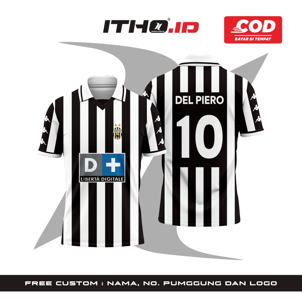 JERSEY RETRO JUVE 1999/2000 FULLPRINT FREE NICKNAME//BAJU BOLA JUVENTUS//KAOS VINTAGE