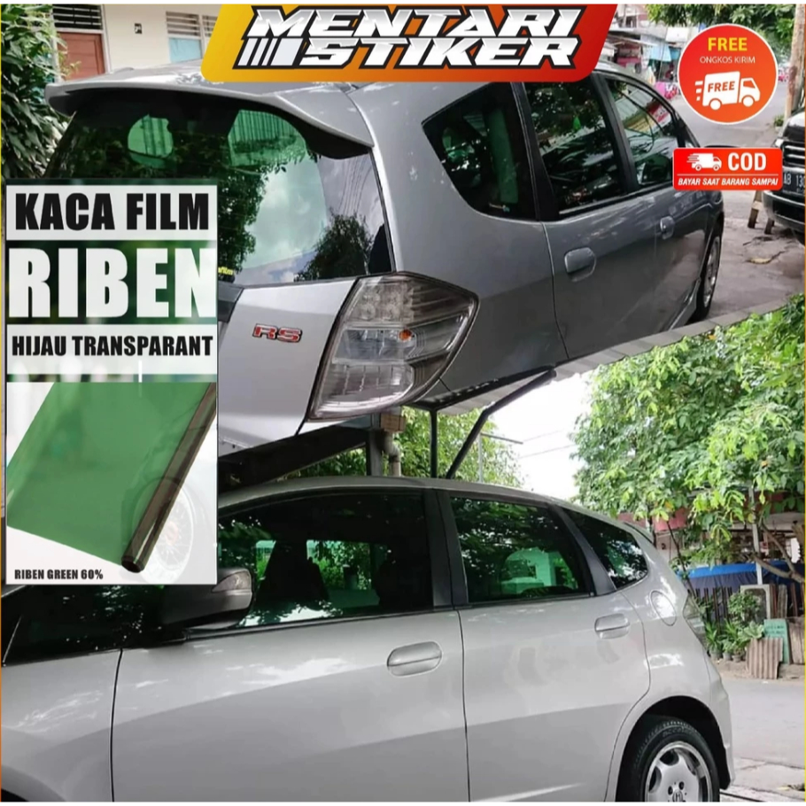 Pilihan- KACA FILM MOBIL/KACA FILM RIBEN HIJAU PREMIUM UV ANTI GORES/KACA FILM MOBIL