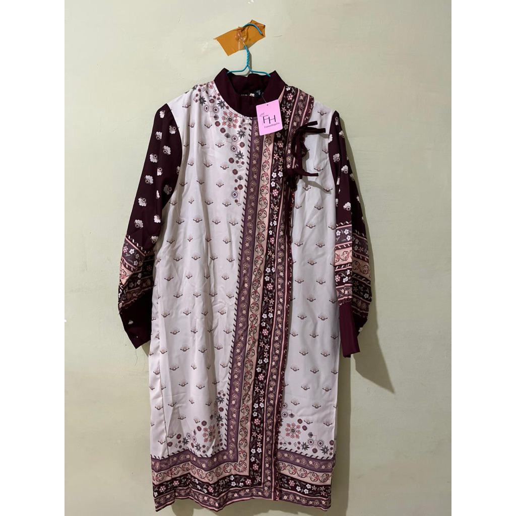 preloved baju lebaran (kondisi baru) TUNIK FATUN HIJAB