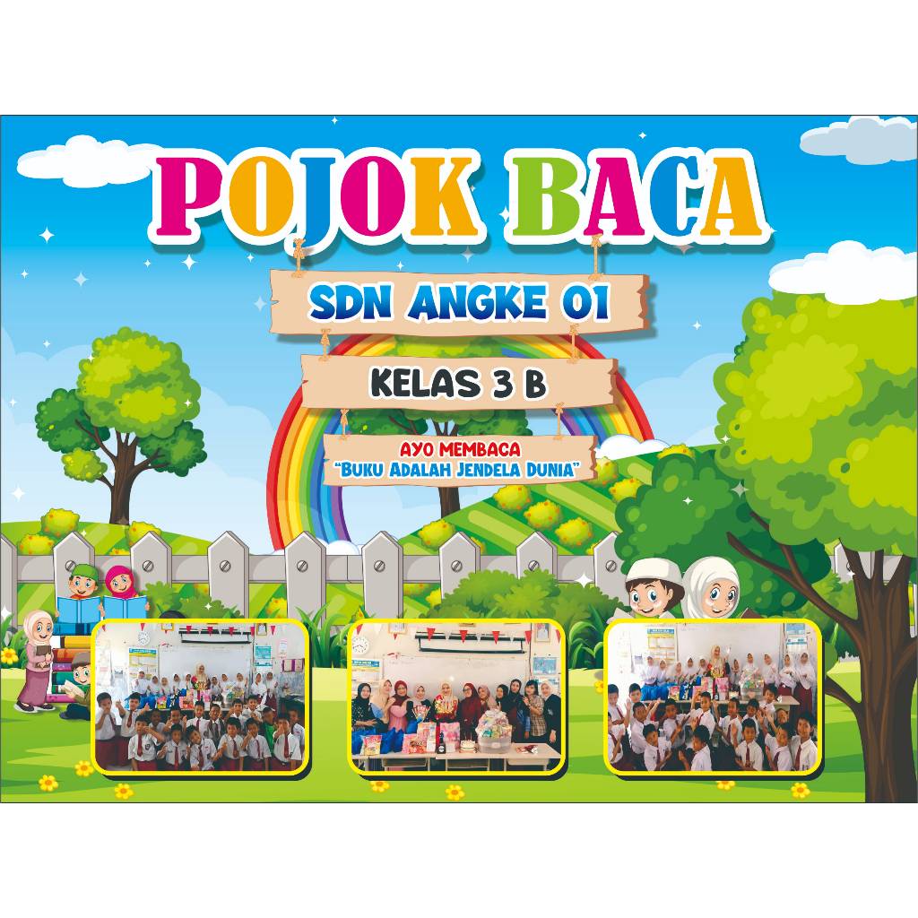 Spanduk Banner Pojok Baca Bisa Custom