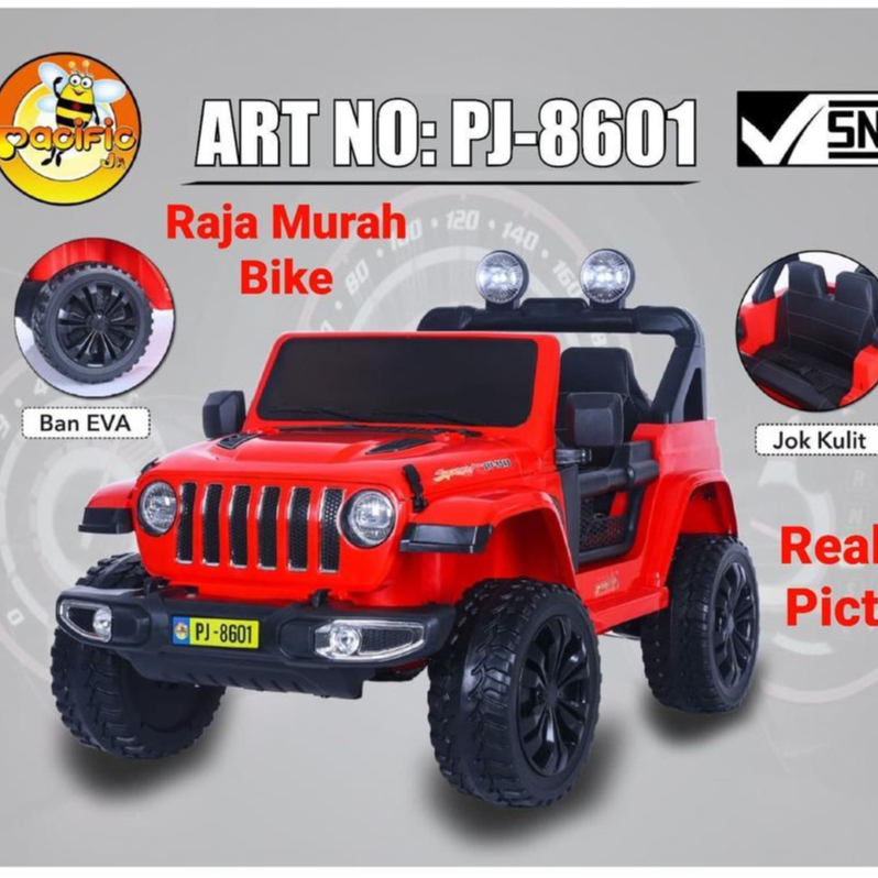 Mobil Aki Exotic EJP 8601+ Ban Karet Mobilan Aki Jeep Exotic 8601+ Mainan Anak Mobilan Aki Exotic Je