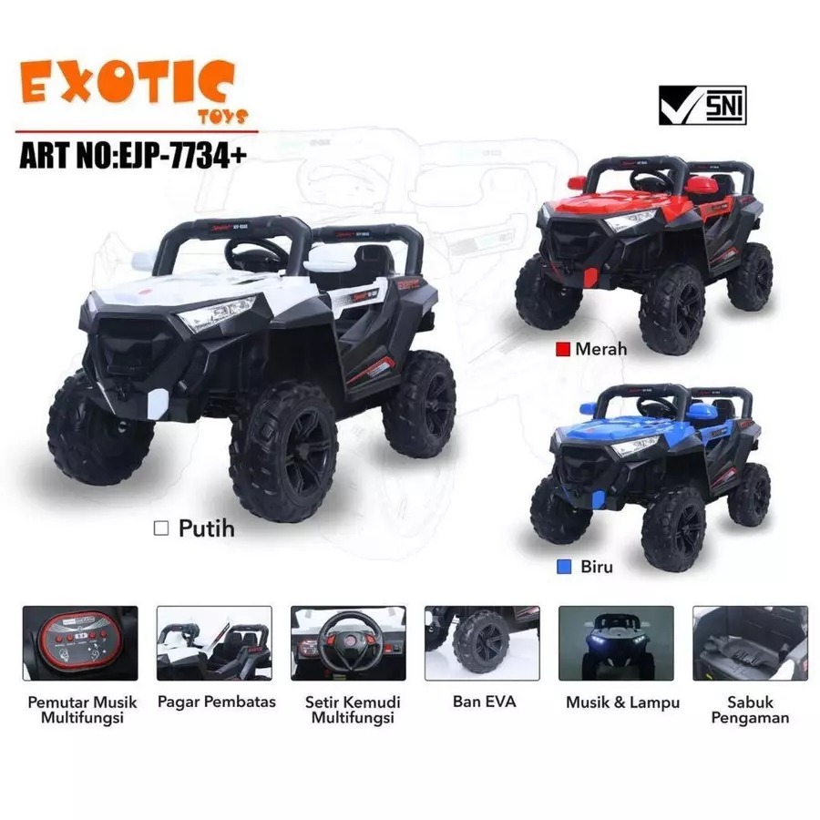 EXOTIC Jeep-7734+ Ban Karet Eva Mobilan Aki TERBARU