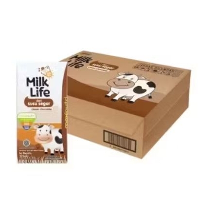 Milk Life Kids Clasic Chocolate Susu UHT 1 Dus 114ml x 40pcs
