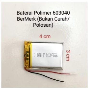 Baterai Polimer 803035 3.7V 600 mAh, 800mAh Polymer Batere Lipo Charge