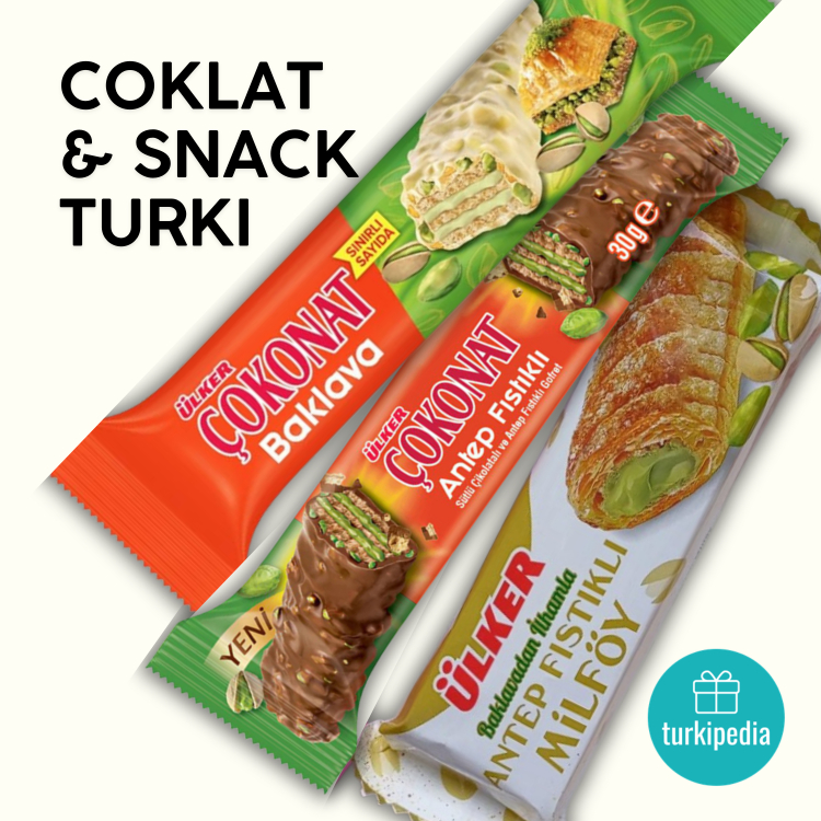 Snack dan Coklat Turki | Ulker Cokonat Baklava -  Ulker Milfoy - Gofrik  | Snack Camilan Enak Asli T