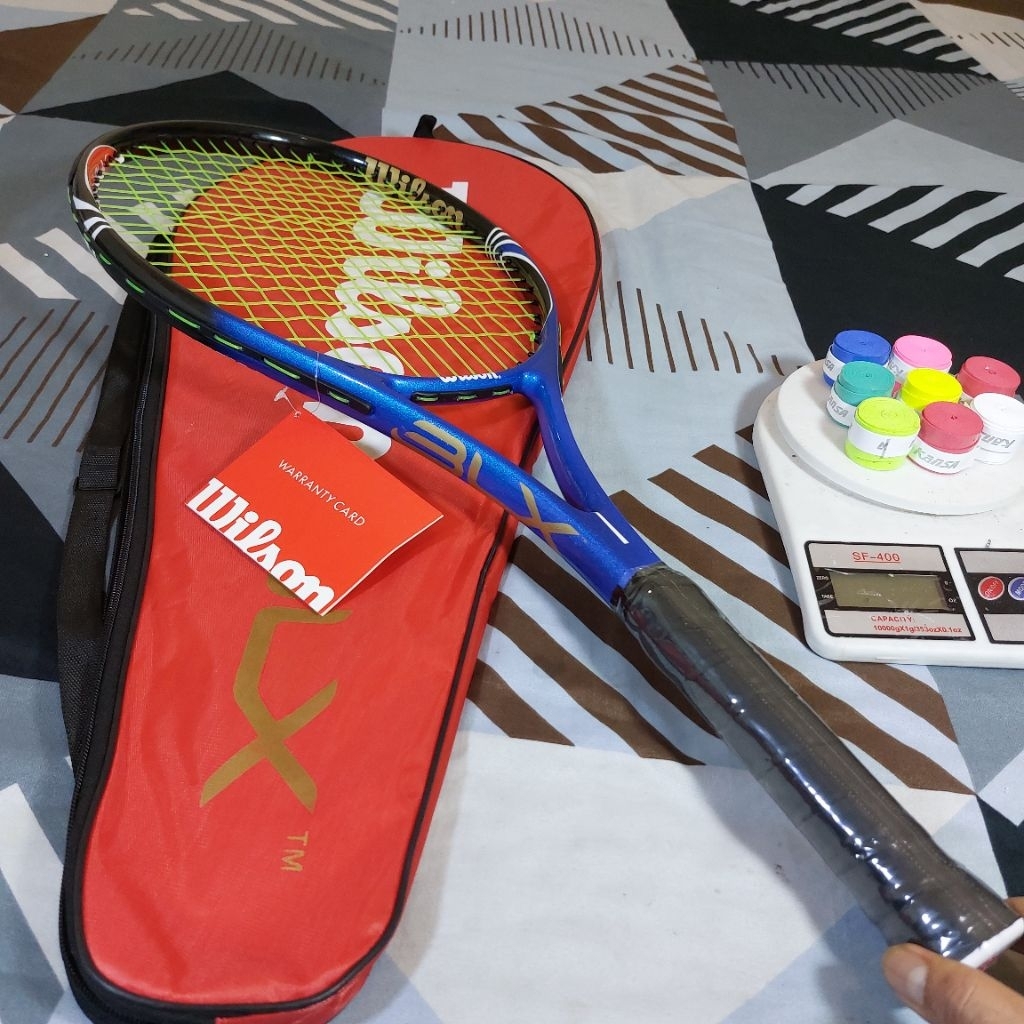 Raket Tenis Wilson Blx Pro Open Blue 300G Untuk Pemula Co