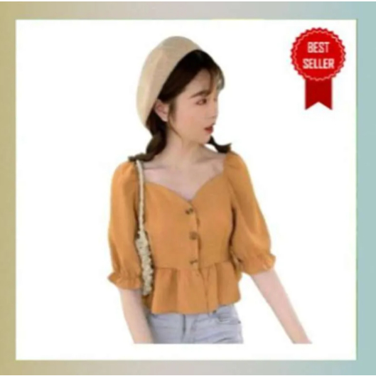 Kemeja Crop Wanita Crop Top Wanita Atasan Crop Kemeja Wanita Baju Atasan Wanita Blouse Atasan Baju P