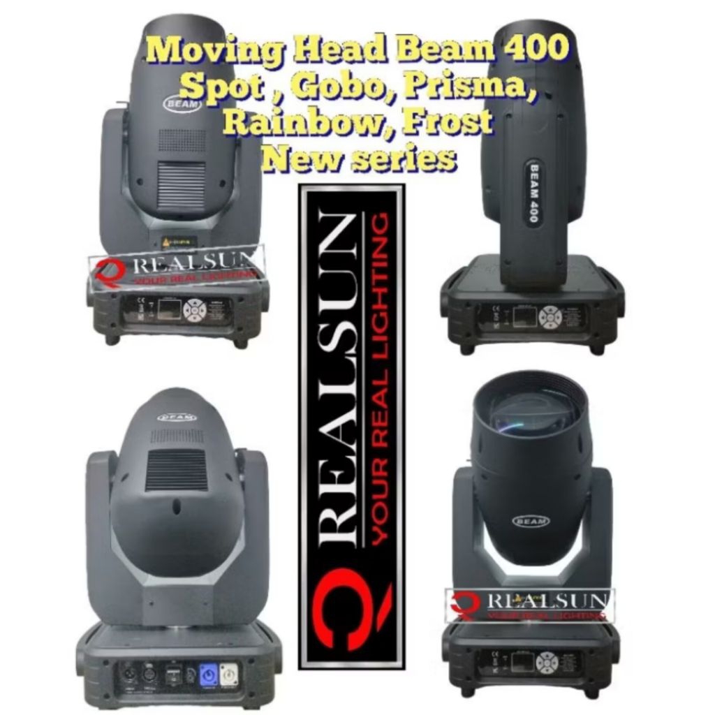 LAGI PROMO - Moving Head Beam merek REALSUN 400 watt gratis hardbox isi 2 unit beam