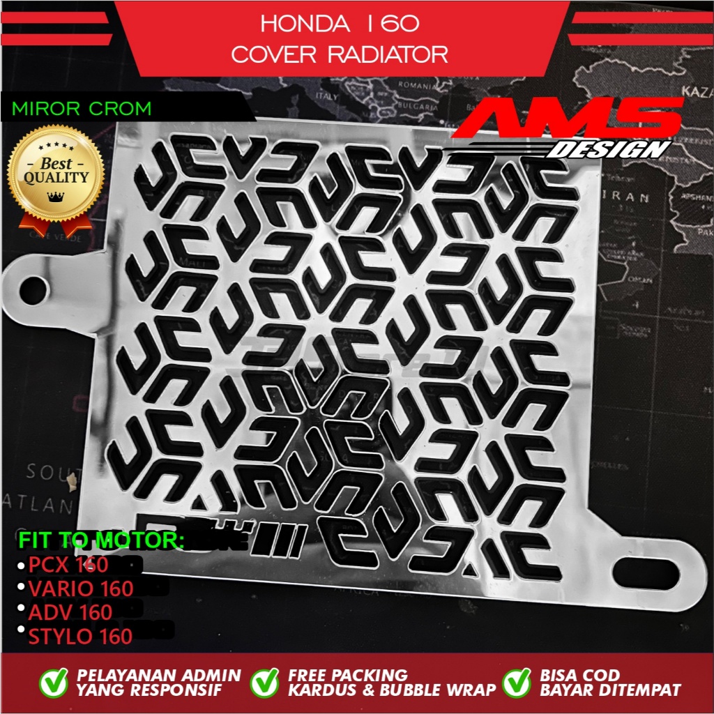 Cover radiator VARIO PCX ADV STYLO Aksesoris Motor Cover Radiator Akrilik