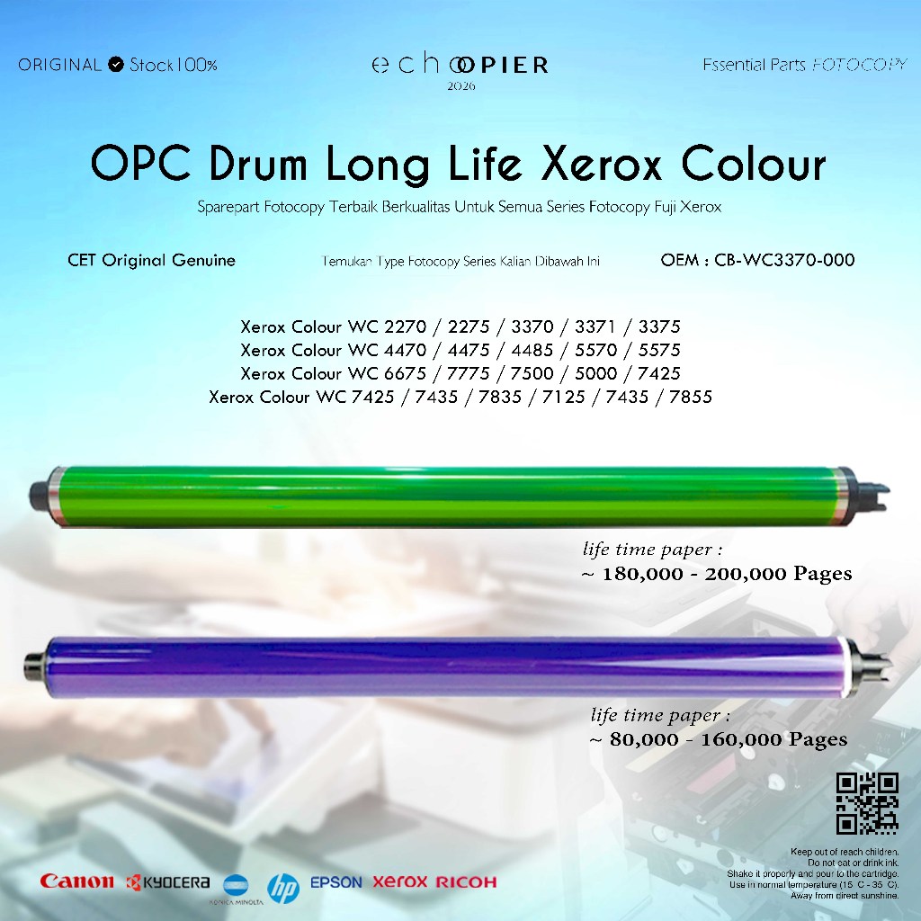 Opc Drum Fuji Xerox Warna Fotocopy C 3370 2270 4470 4485 5570 7500 5000 7425 7835 7125 7435 7855 CMY