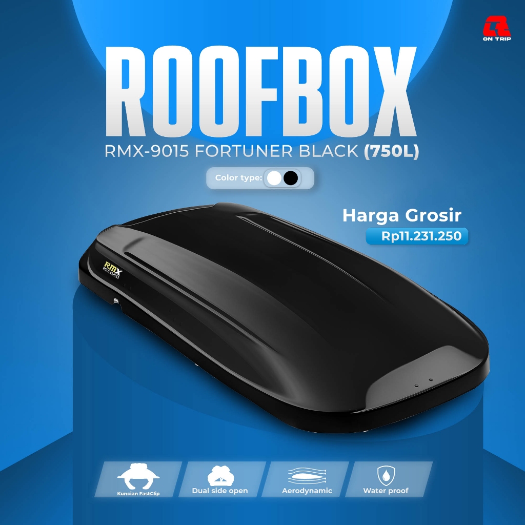 Roof Box Roofbox Bagasi Atap Mobil Special Edition Toyota Fortuner 750L