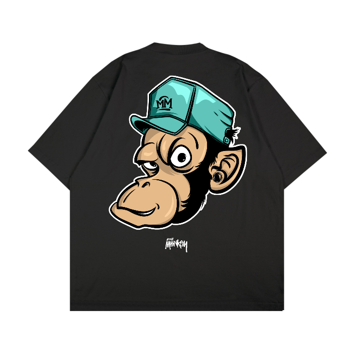 Market Monkey Kaos Pria Wanita Face Wild Black
