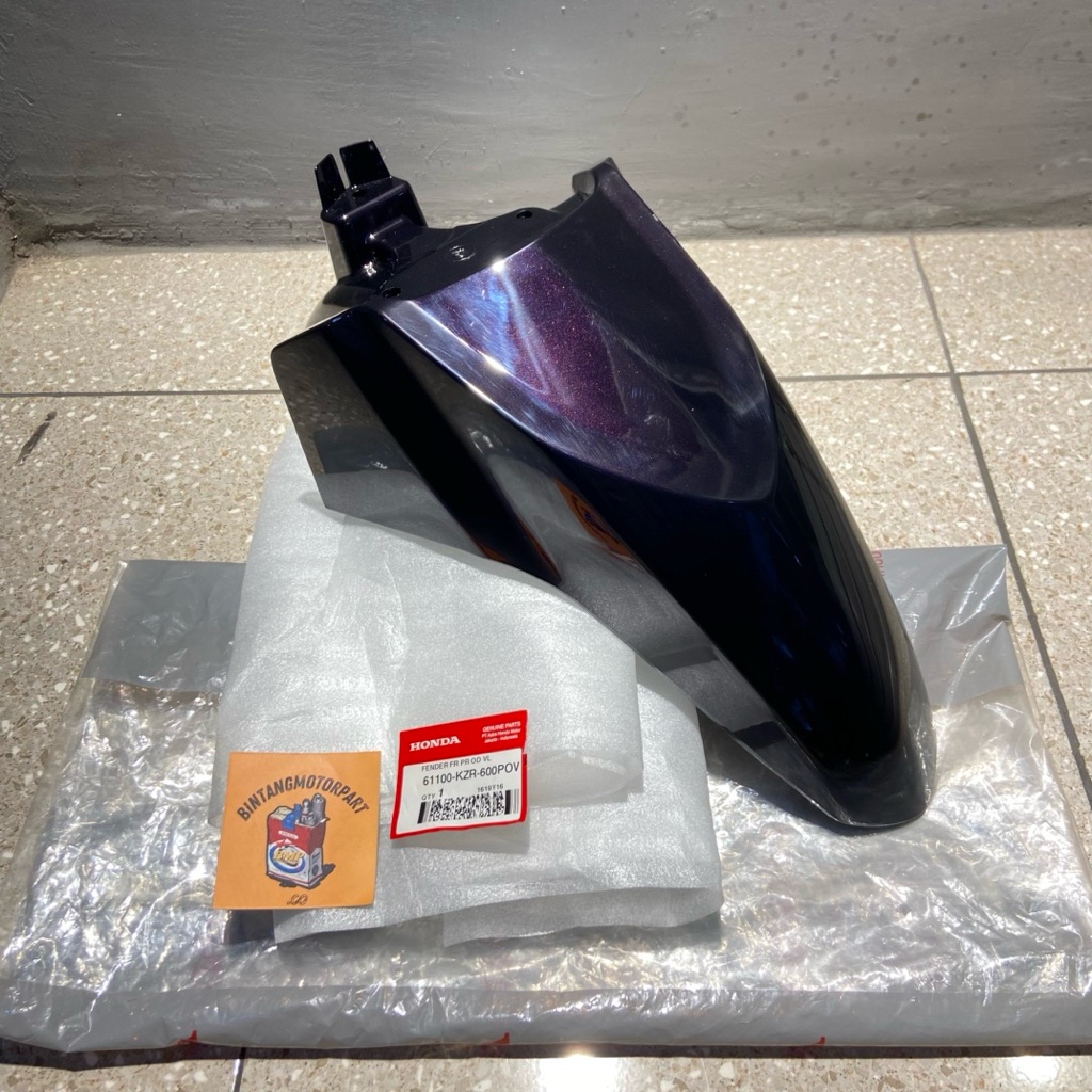 61100 KZR 600POV SPAKBOR DEPAN VARIO 125 OLD HITAM VIOLET ORIGINAL AHM