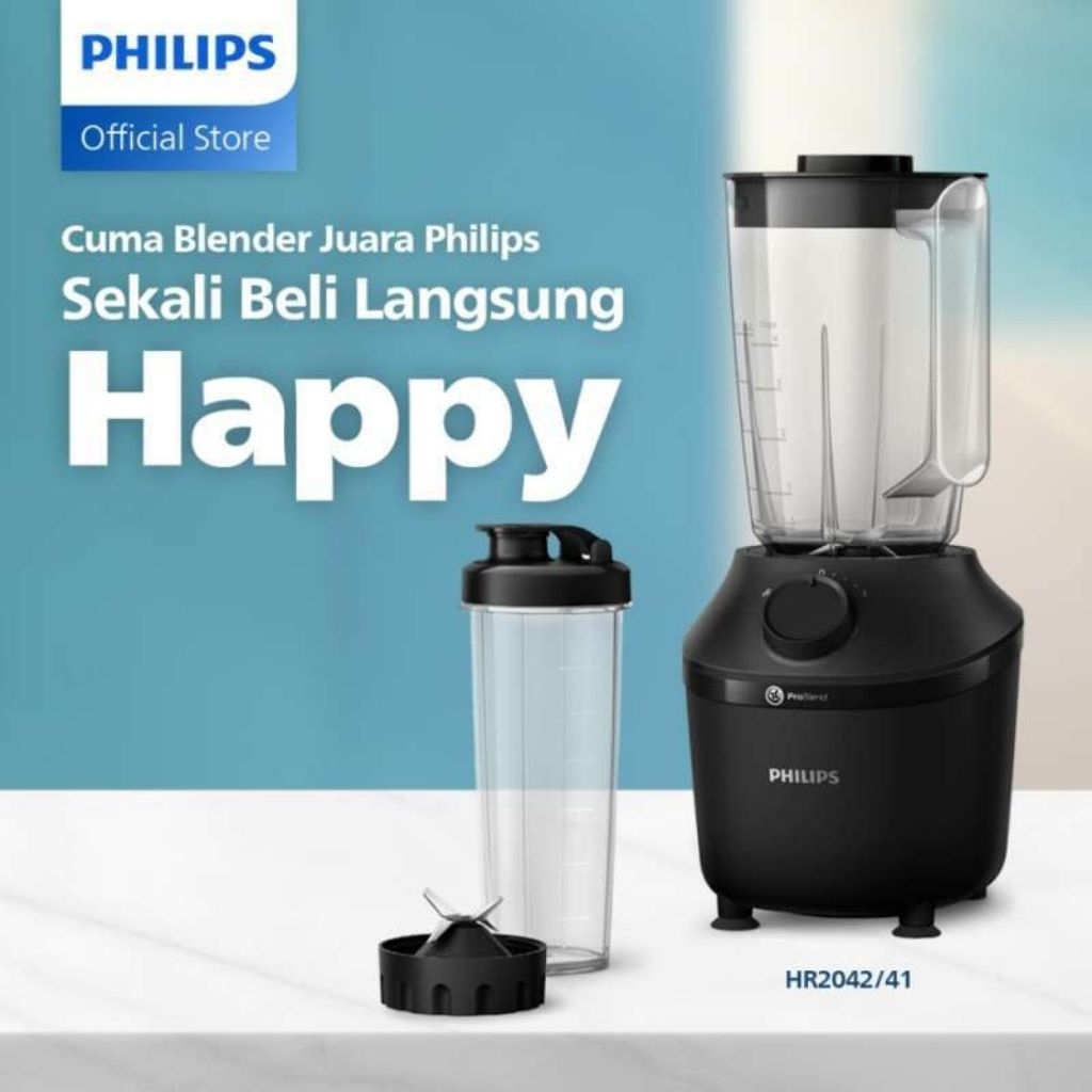 BLENDER PHILIPS PLASTIK PLASTIC 1 LITER 1L 3000 SERIES HR HR2042 2042 /41 2042/41 HR2042/41 JUS JUIC