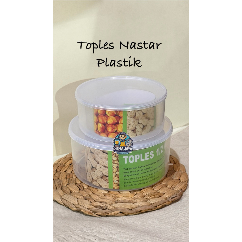 Toples Plastik Nastar Jajan Kue Lebaran Anti Pecah 1/2kg & 1/4kg