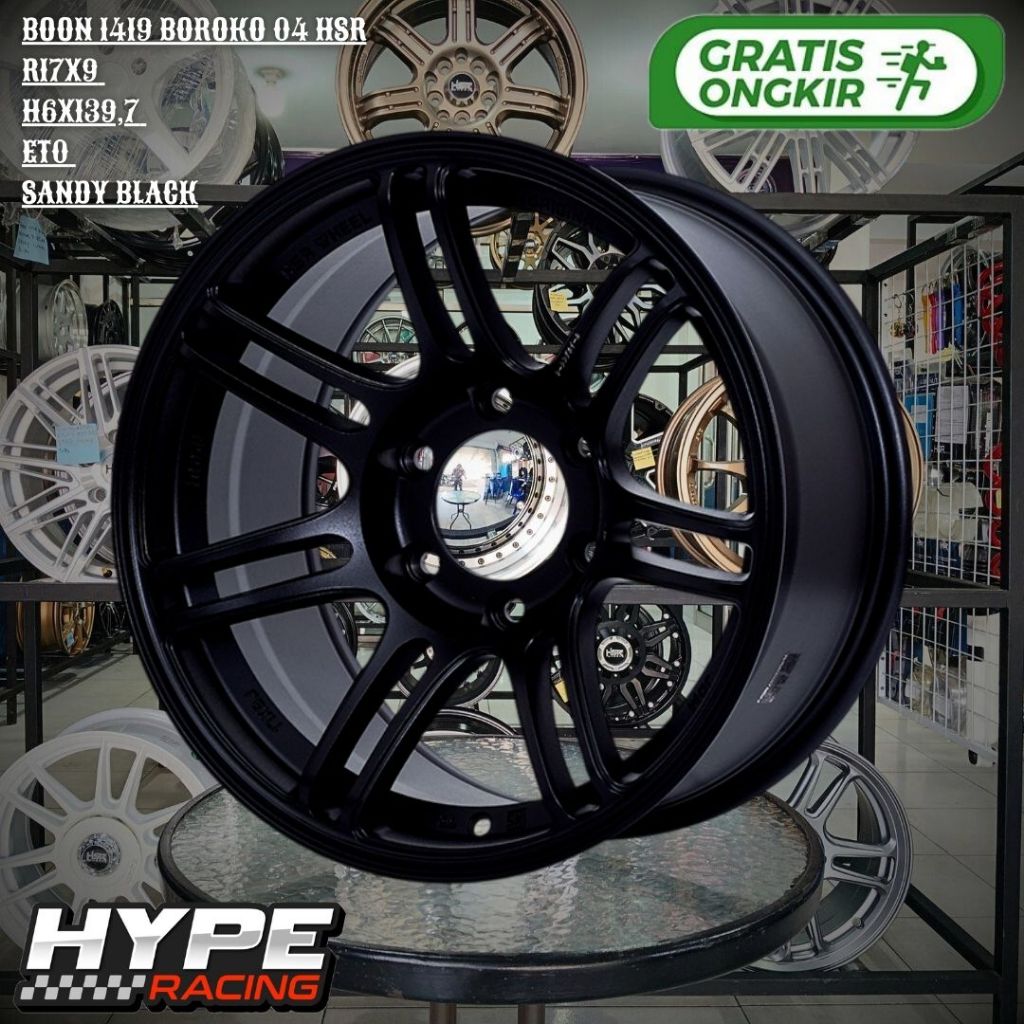 PELEK MOBIL HSR BOON RING 17 R17 LUBANG 6 UNTUK TRITON , RANGGER , PAJERO , FORTUNER