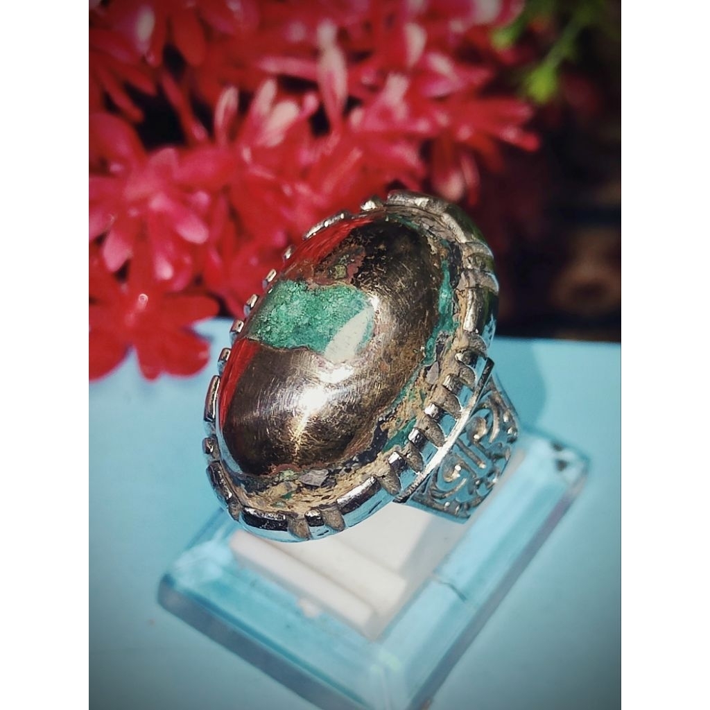 cincin batu akik damar Wulan badar mas