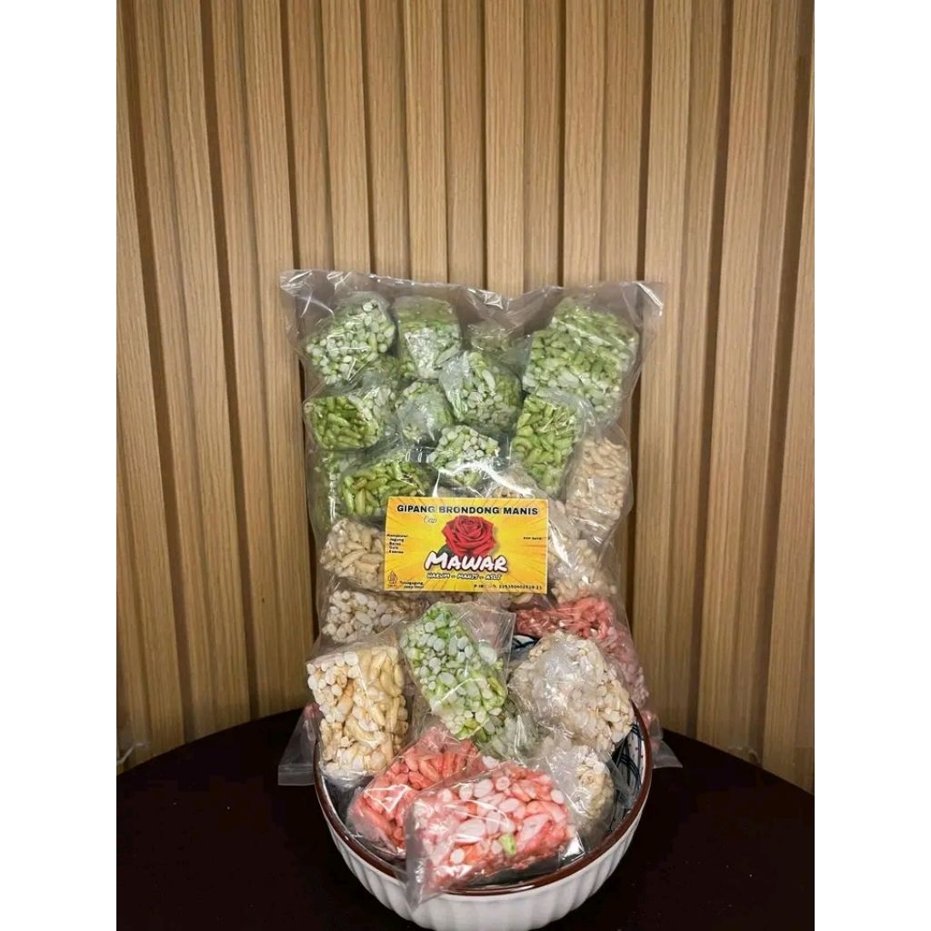 gipang mini warna warni edisi lebaran isi 40-50 biji makanan tanpa bahan pengawet