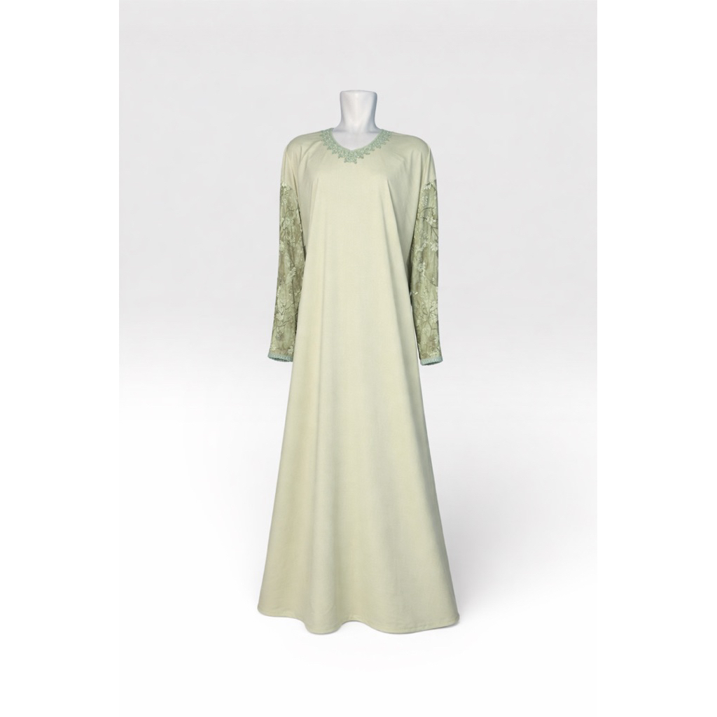 MUKENA ABAYA SHOLAT WARNA Hijau sage muda
