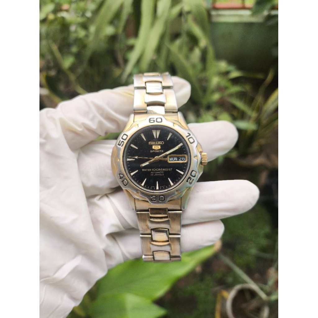 (Harga Net) Jam Tangan Seiko 5 Sports Automatic 7S36-00A0 All Original Mesin 7S36 23 Jewels Normal T