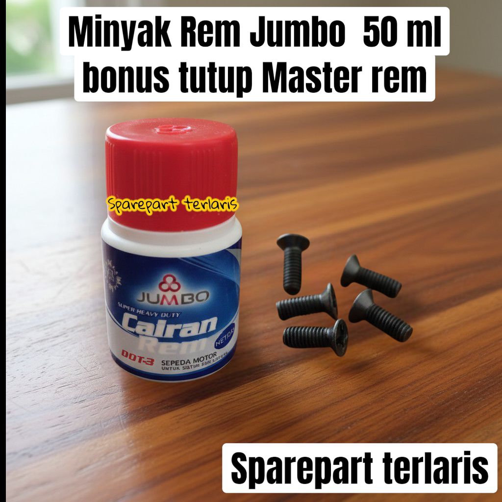 PROMO Oli Rem Motor Dot 3 Jumbo 50 ML warna merah Minyak rem dot3