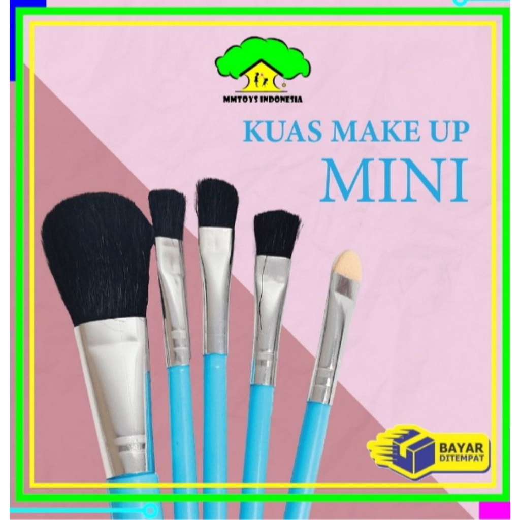 KUAS LAMEILA MAKE UP SET 5 IN 1MINI TRAVEL / PAKET KUAS MAKE UP