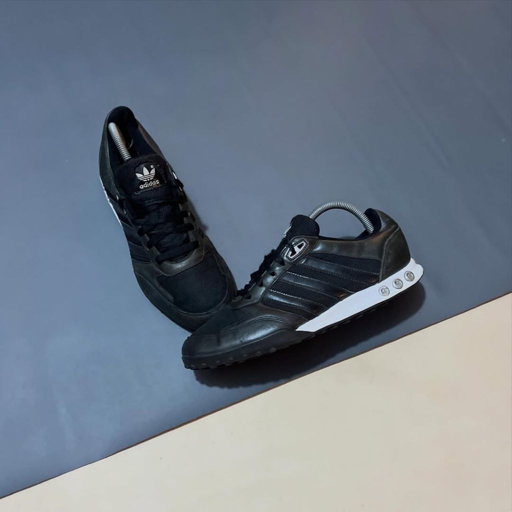 Adidas LA Trainer Black white leather