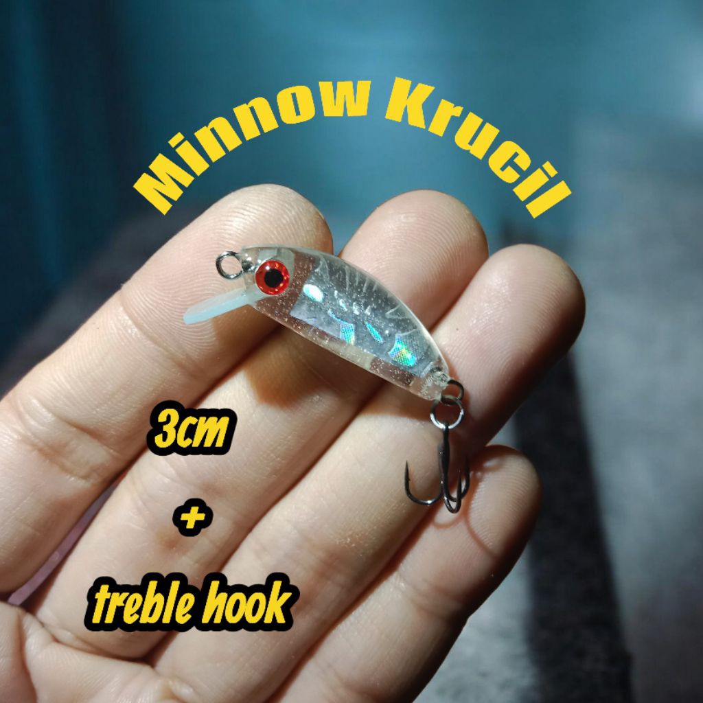 Minnow KRUCIL handmade minnow 3cm lure casting hampala ultralight resin hard