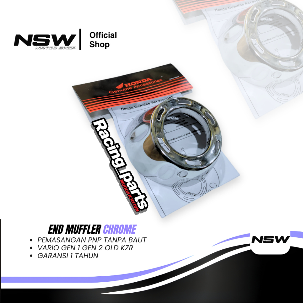 END MUFFLER  CROM MONCONG KNALPOT END MUFFLER VARIO 125 150 Muffler Knalpot Racing CORONG KNALPOT