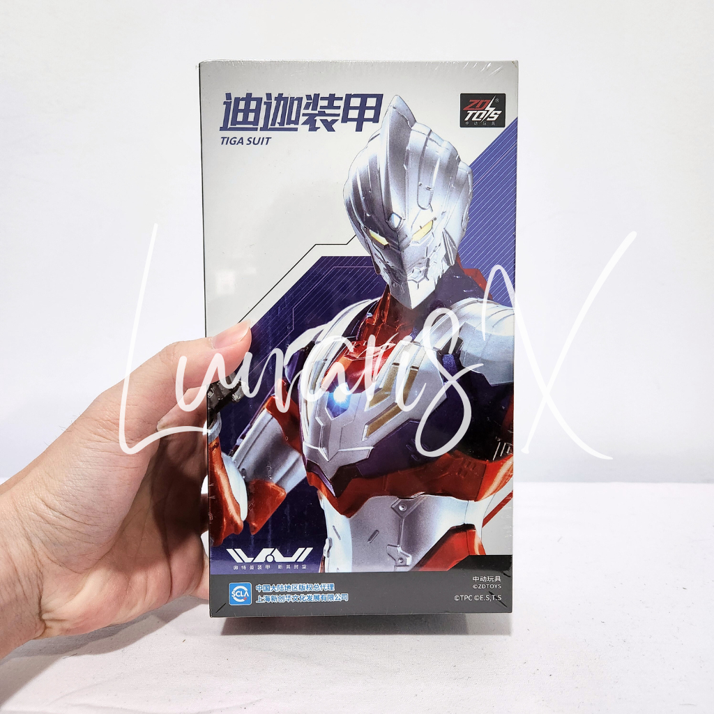 ZD Toys Ultra Ultraman Animated Man Tiga Suit With Weapon Original Action Figure