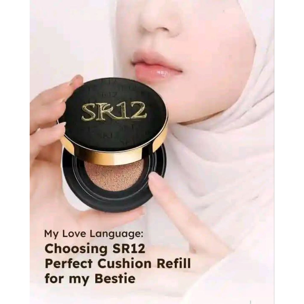 SR12 PERFECT CUSHION SR12 BEDAK CAIR GLOWING TAHAN LAMA ANTI AIR WATERPROOF / BEDAK BB CREAM GLOWING