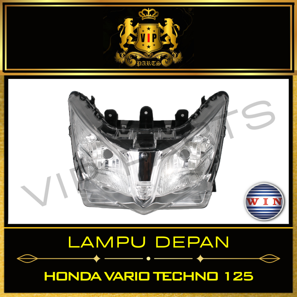 VIP-PARTS/WIN-LAMPU-DEPAN/REFLEKTOR/HEADLAMP/HEADLIGHT/MOTOR/HONDA/VARIO-TECHNO-125/2012-2014/KZR/GR
