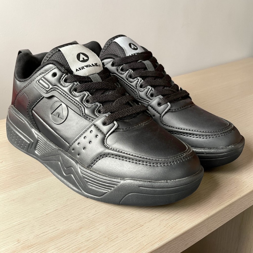 Airwalk Sekolah Hitam Sepatu Sneaker Sekolah Pria Wanita ORIGINAL