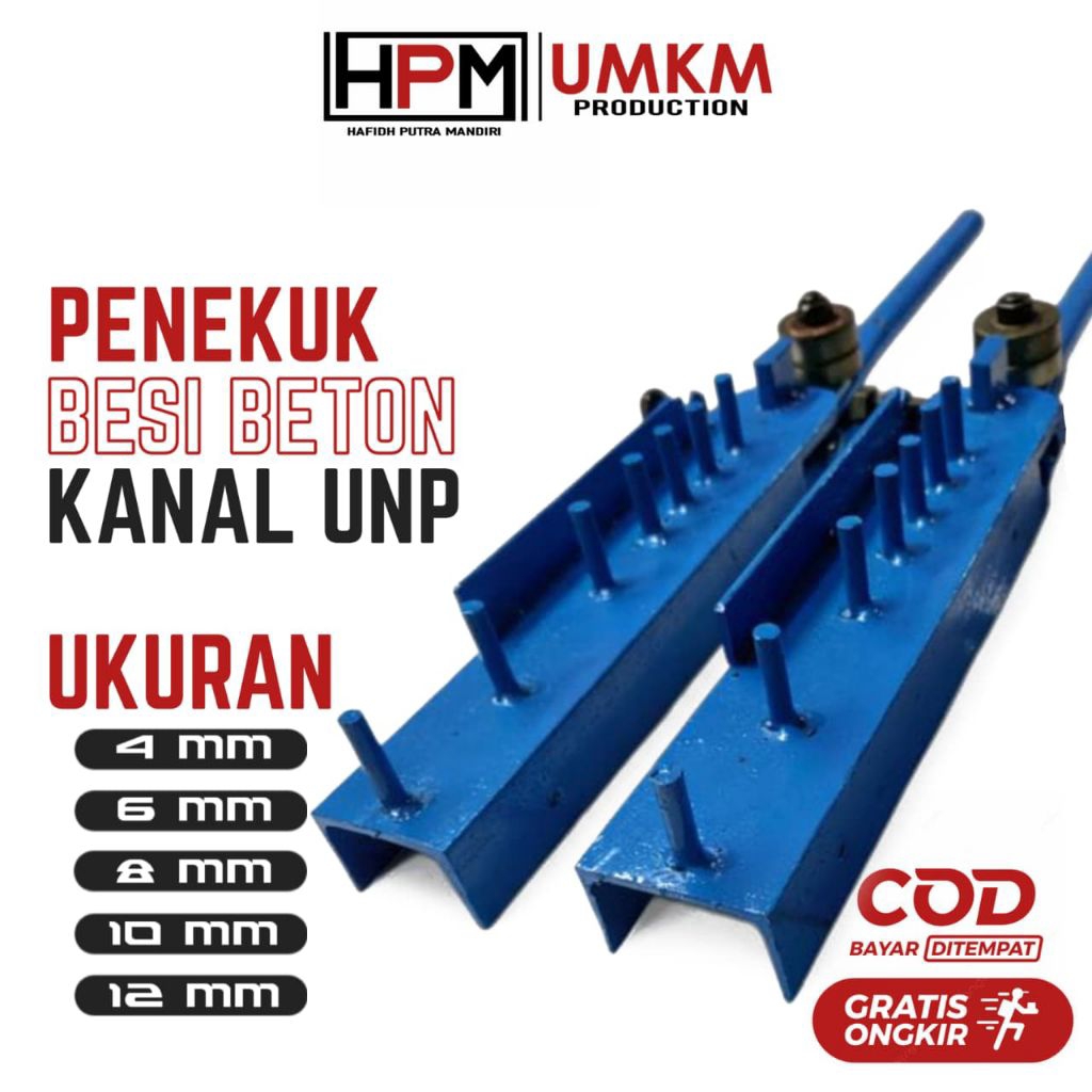 ALAT PENEKUK BESI BETON KANAL UNP / UKURAN 4-6-8-10-12 / AWET & KUAT