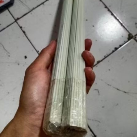 10 batang Ruji fiber putih 2,5mmx60cm per batang