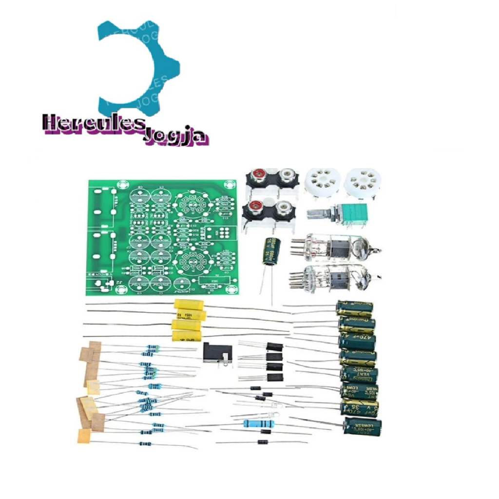 DIY Tube Preamplifier Buffer 6J1 AC 12V Audio Preamp Tabung + Casing