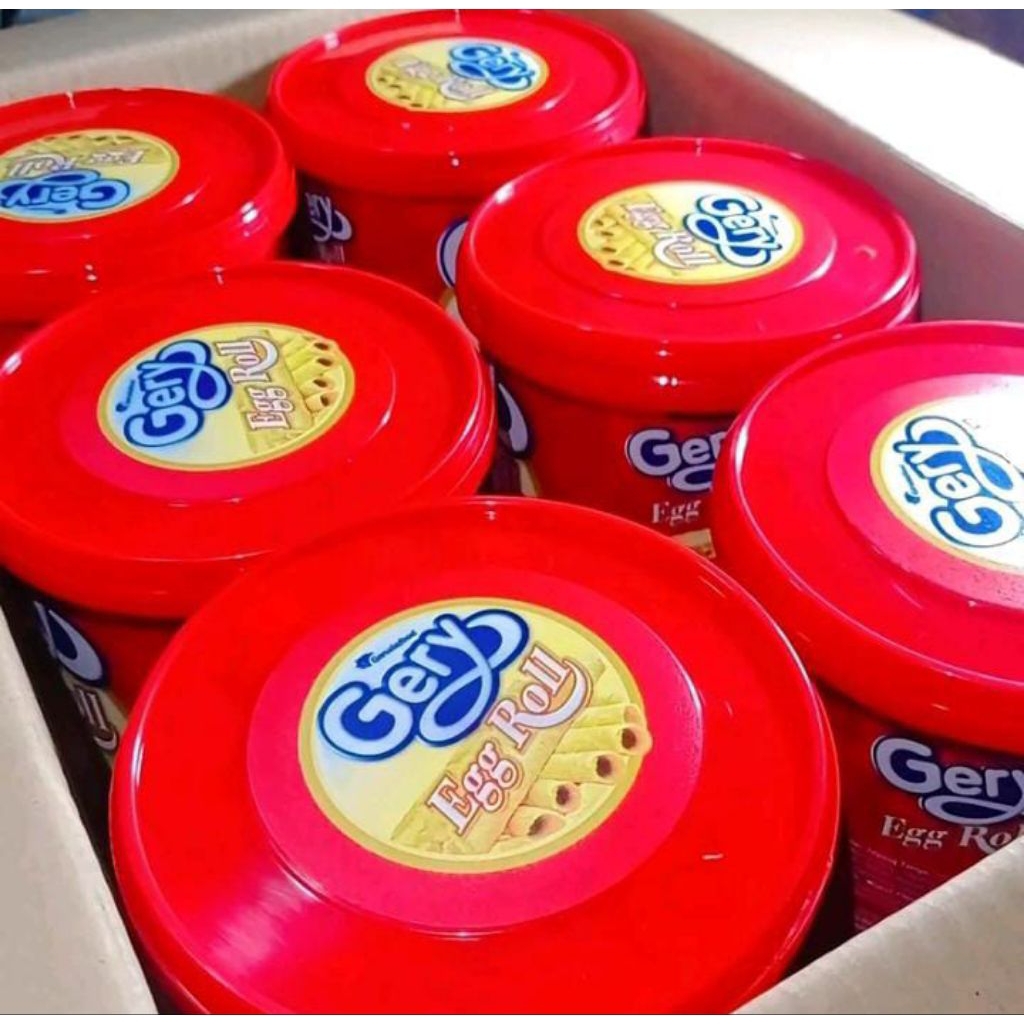Gery Egg Roll 210g Geri roll 1DUS 6Pcs Enak Lezat Murah Roti Kaleng Biskuit Kaleng Kue Exp 2026 Cook