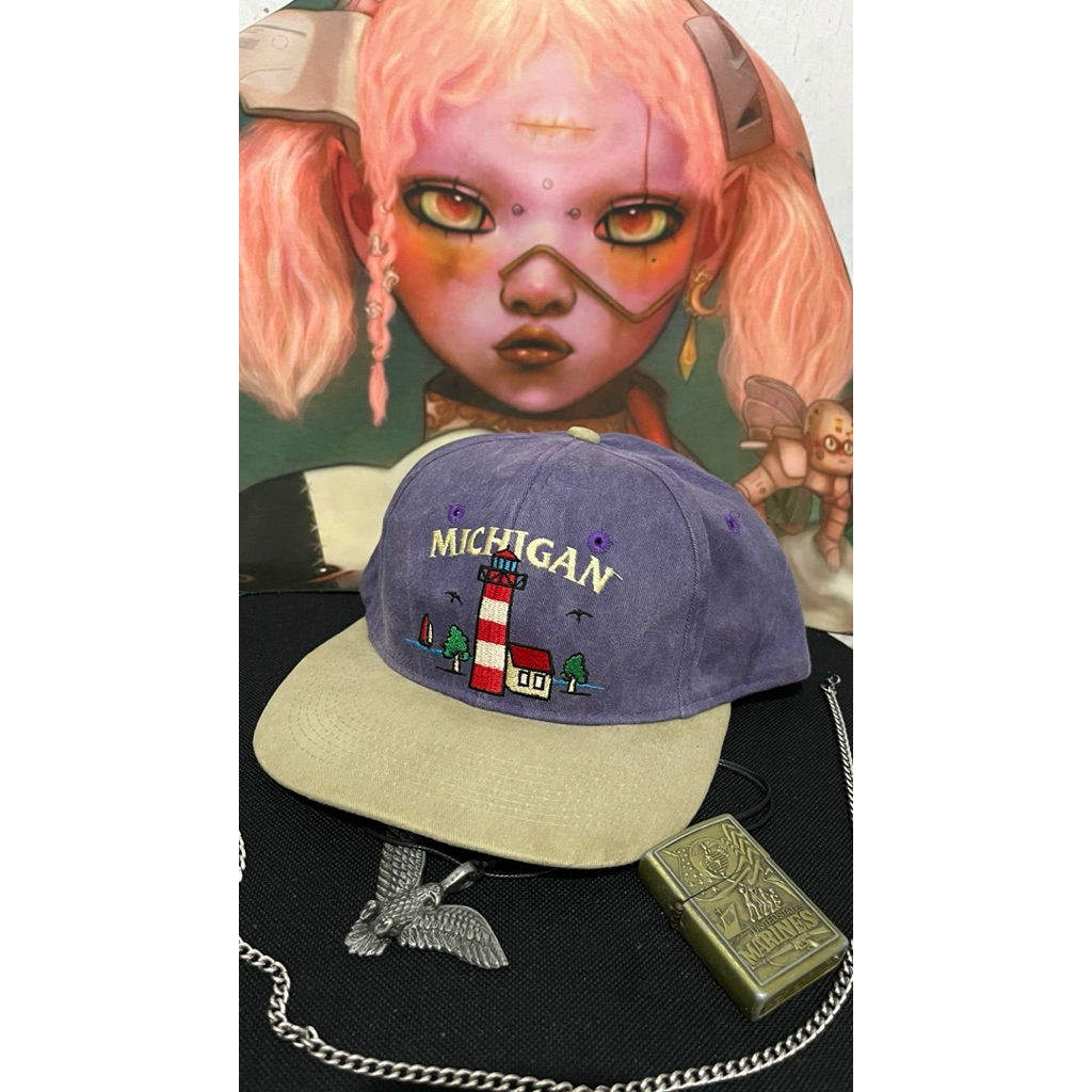 Michigan Twotone Vtg Hat