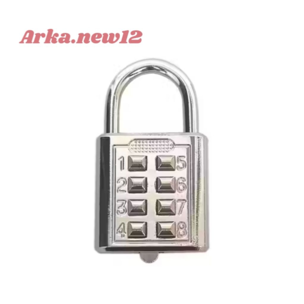 Gembok Angka Gembok Pin Gembok Kombinasi 8 Digit Angka
