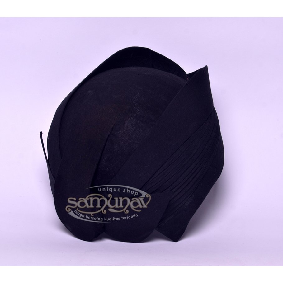 Blangkon Solo Perbawan Hitam Polos