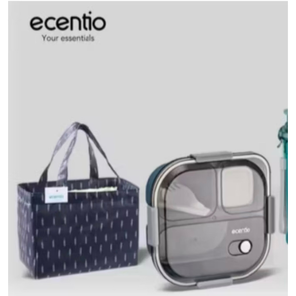 ECENTIO LUNCH BAG + LUNCH BOX 1.1L set