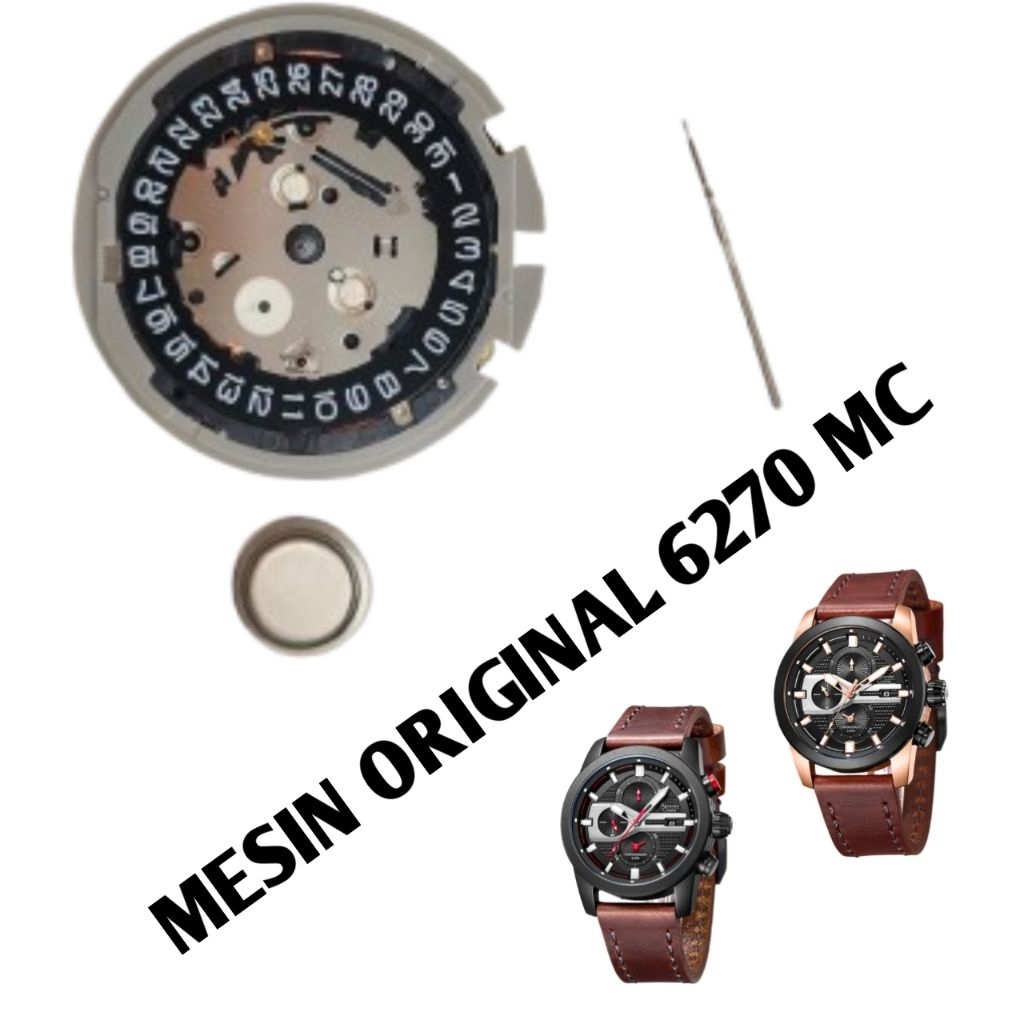 Mesin jam Alexandre Christie original 6270 MC