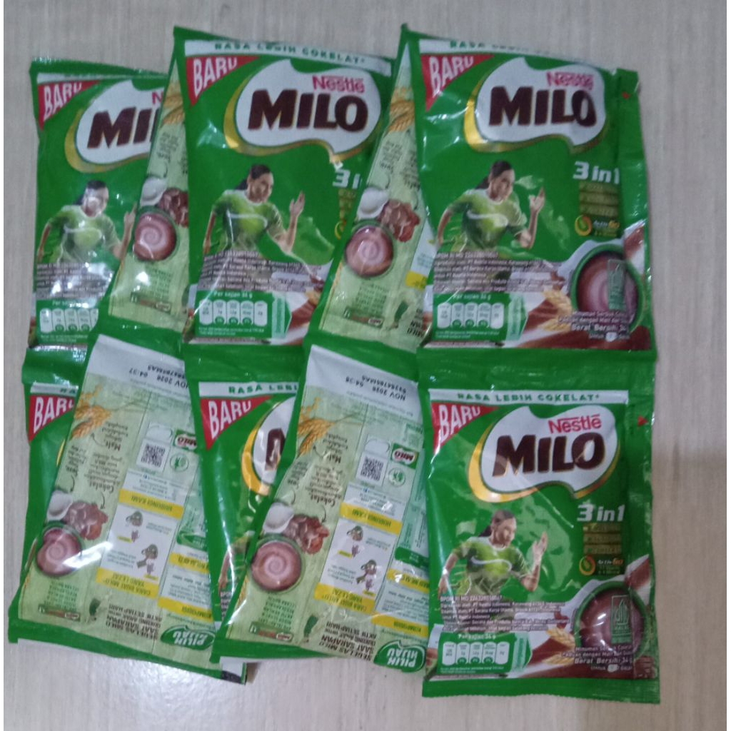 Milo 3in1 Renceng isi 10 sachet