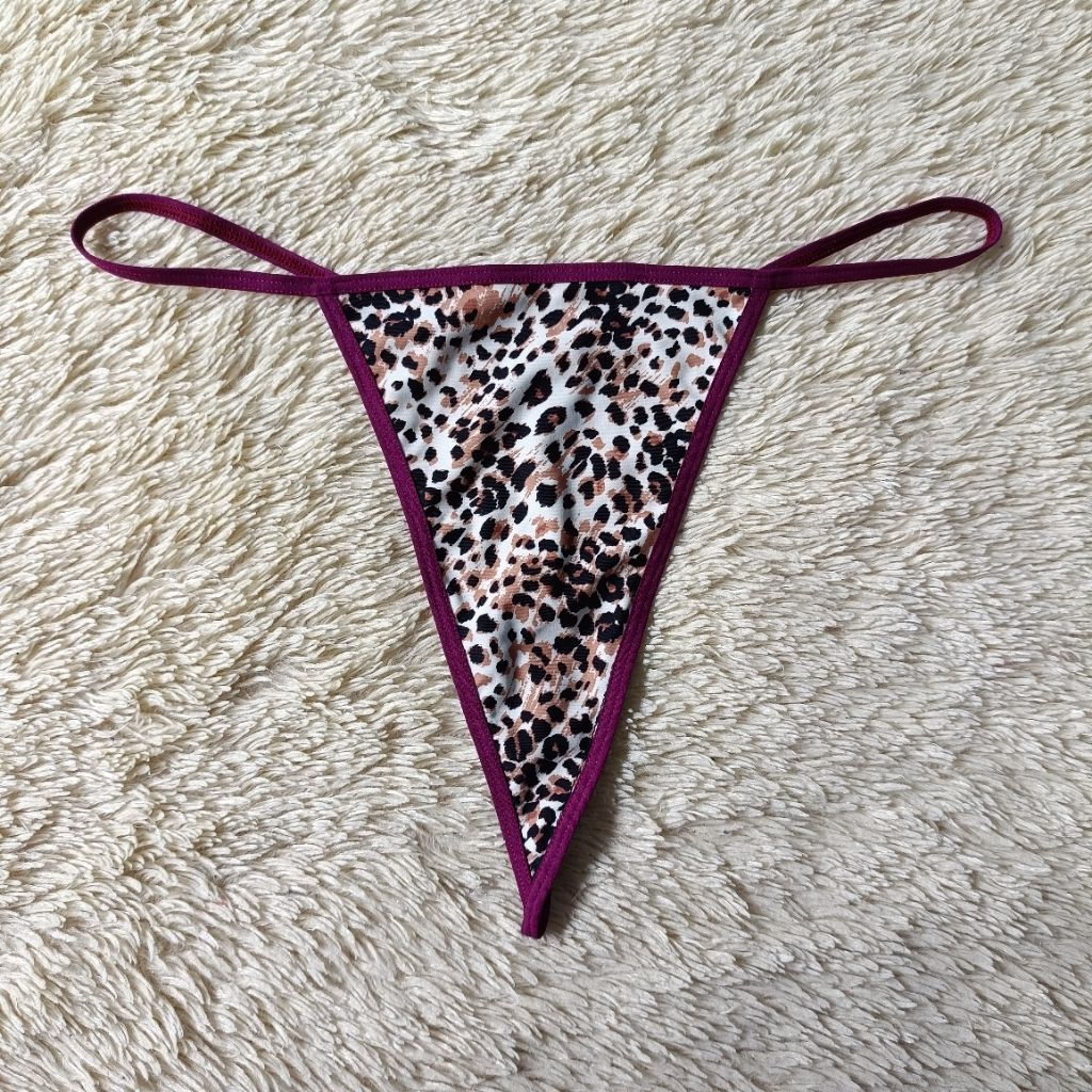 Gstring Model Tali Satu Sample Branded Leopard