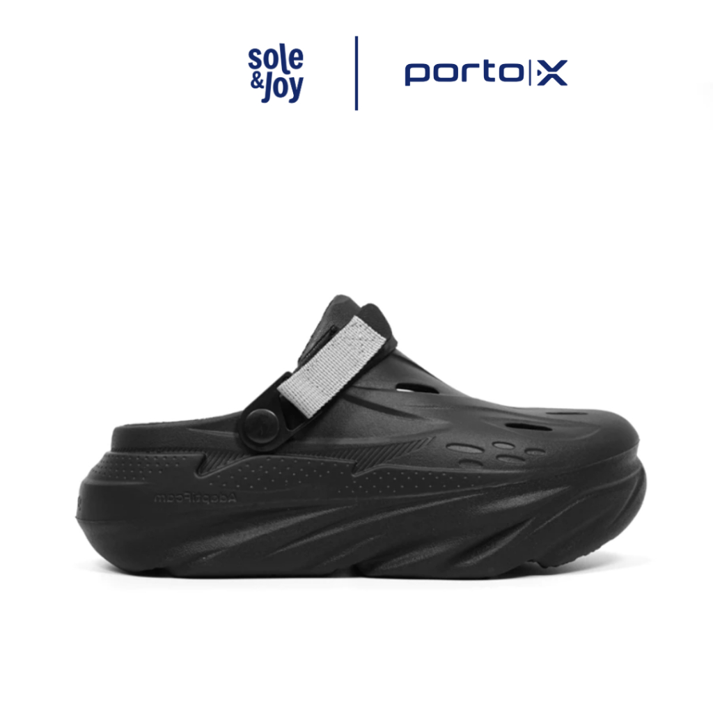 Porto X Gio Clogs Black - Sandal Selop Karet Sandal Unisex Soleandjoy