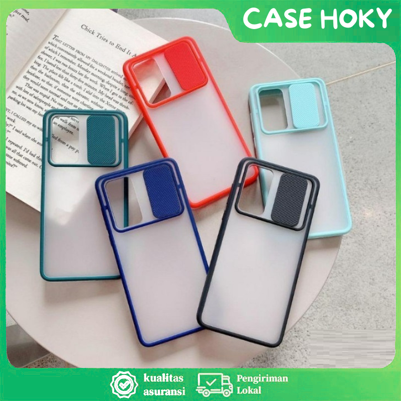 Case Xiaomi Redmi 9C 10A 8 8A Note 9 10 5G  Pro Poco M3 Pro Casing Silicon Camera Slide Transparan F