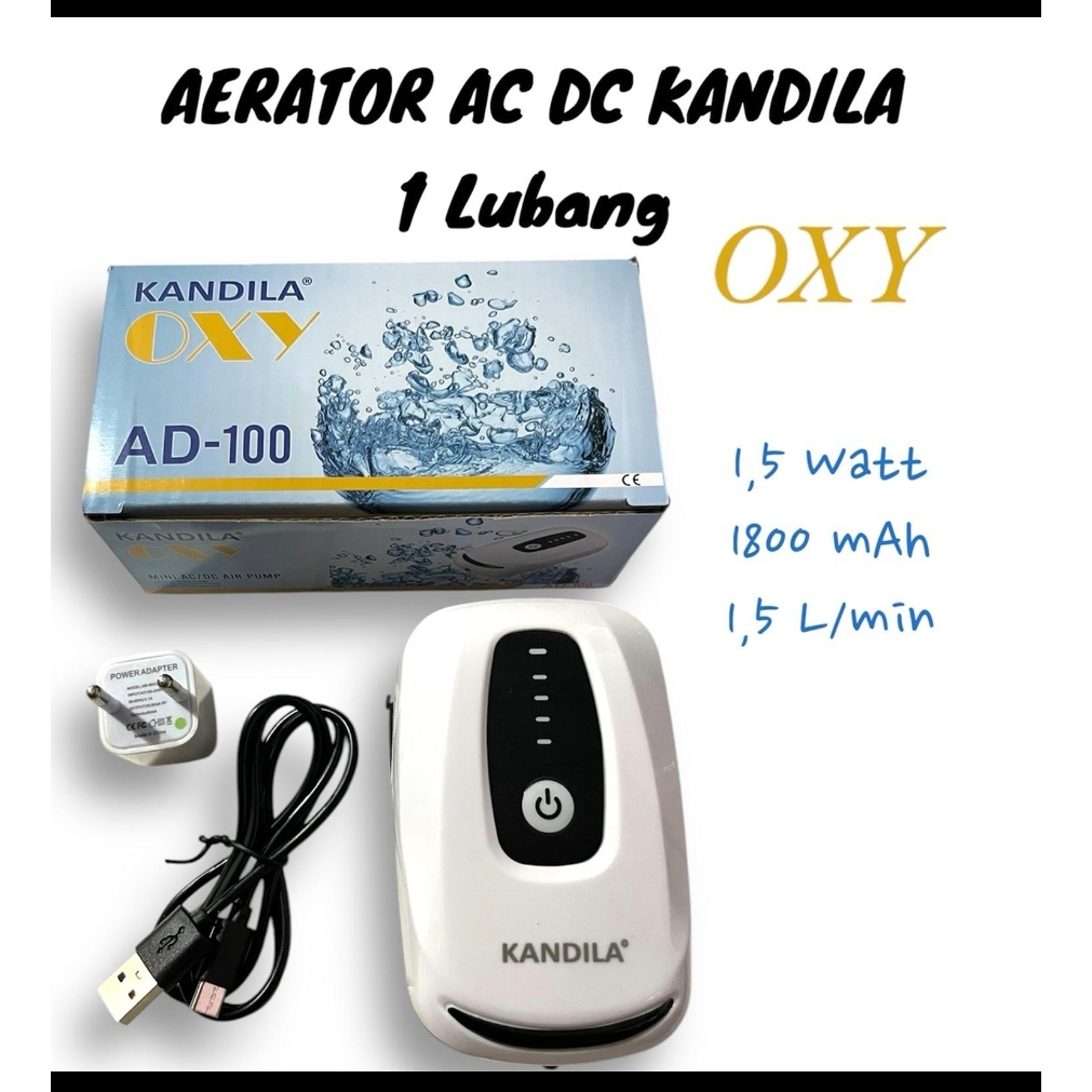 AERATOR AC DC KANDILA DAN JINGYE 1  LUBANG DAN 2 LUBANG UNTUK AQUARIUM -  KANDILA AC DC 1 Lubang, AE
