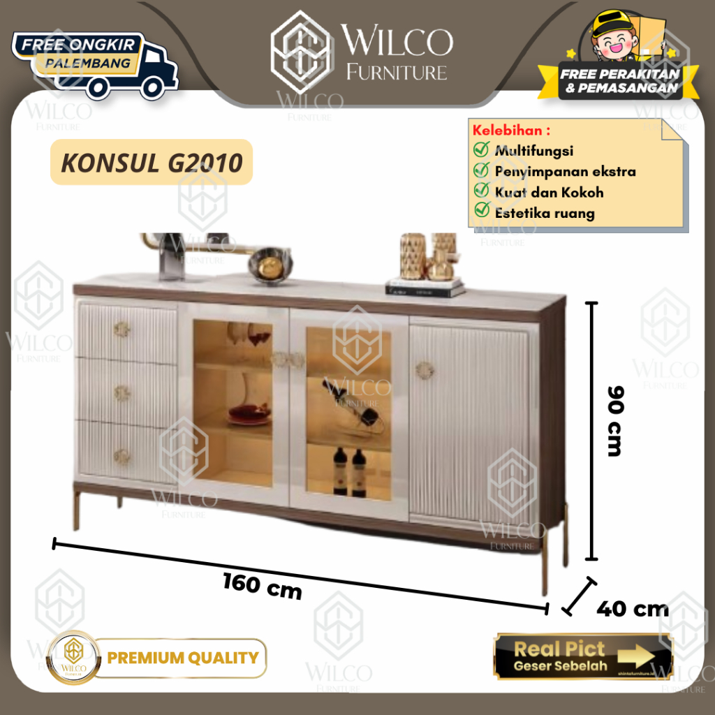 Buffet Meja Konsul Minimalis | Konsul Rak Buffet Mewah Elegan